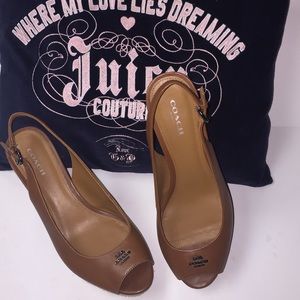 Coach sandal wedges 8.5